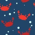 Funny red crabs pattern Royalty Free Stock Photo